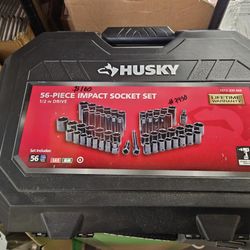 Husky
1/2 in. Drive SAE/Metric 6-Point Impact Socket Set (56-Piece)
