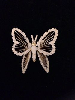 White Butterfly Brooch
