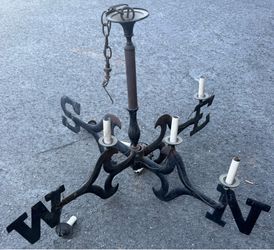 Vintage Weathervane Chandelier for Restoration. 36” Diameter x 23”H