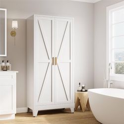 2586a $120 71" Tall Metal Armoire Wardrobe Closet,17.7" Deep By 31.5" Wide Portable Closet for Hanging Clothes,Wardrobe Cabinet with Adjustable Shelv