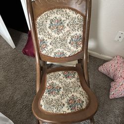 Victorian Flower Top Folding Rocker Kids Size 