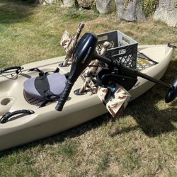 10’  Kayak  And Trolling Motor