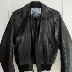 Aero Leather Jacket - “Happy  Days” - Size 36, S/M