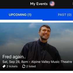 Fred Again Tickets Wisconsin 9/28