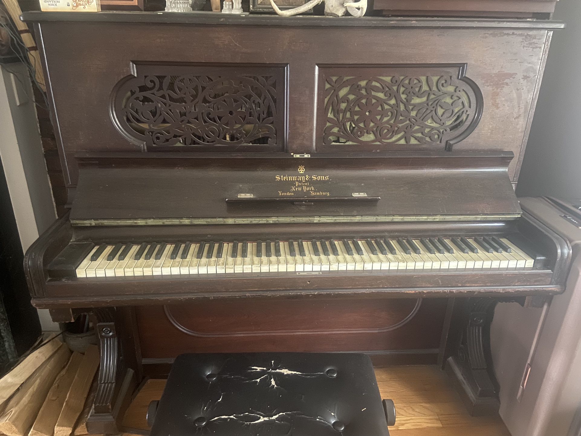 Antique Steinway Standup Piano