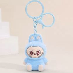 Labubu Sitting Doll Keychain (Blue)