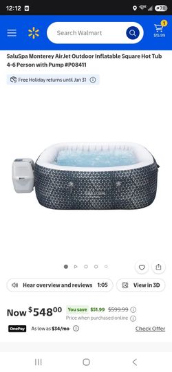 Inflatable spa hot tub jacuzzi NEW IN BOX SaluSpa 4 to 6 people