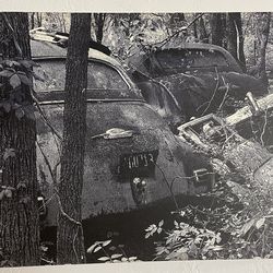 Junkyard car 2 (black and white)