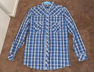Blue Plaid Button Up 
