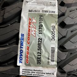 LT 35x125022 Toyo Mt Tires - In Stock 