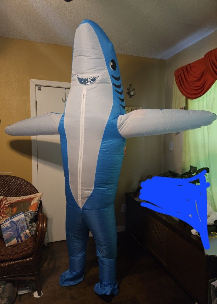 Inflatable shark costume