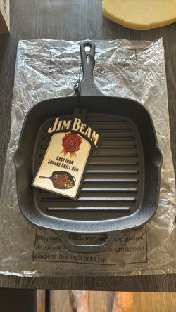 Jim bean cast iron pan new