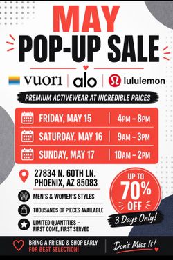 ALO Vuori LULULEMON pop up