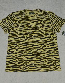 DENIM TEARS Zebra Print T-Shirt Yellow