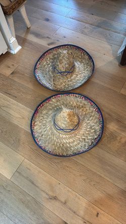 NEW (2) SOMBRERO STRAW HATS~~ $10 For Both 
