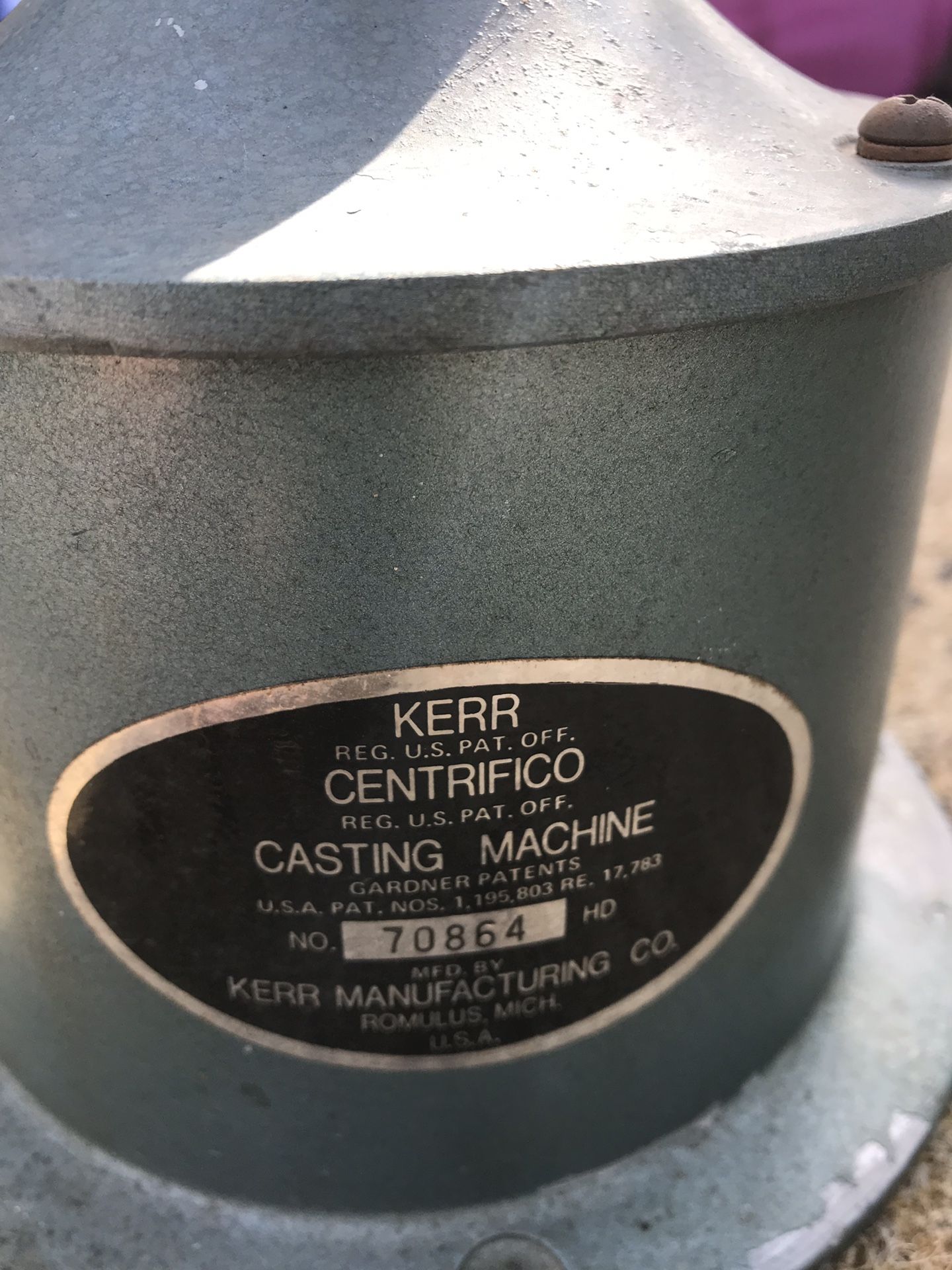 Kerr Centrifico Casting Machine