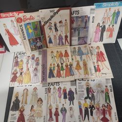 Vintage Barbie (13) Sewing Patterns Lot BNIP 