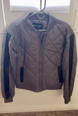 Gray  Mark Quilted Bomber Jacket   Size XL