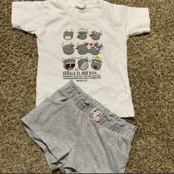 Size 3 girls short and top outfit