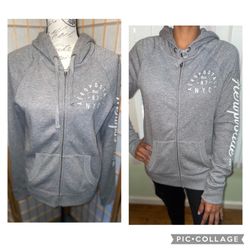 Women Gray Hoodie Sweatshirt Sweater 