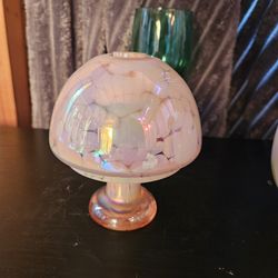 Glass mushroom fairy light vintage
