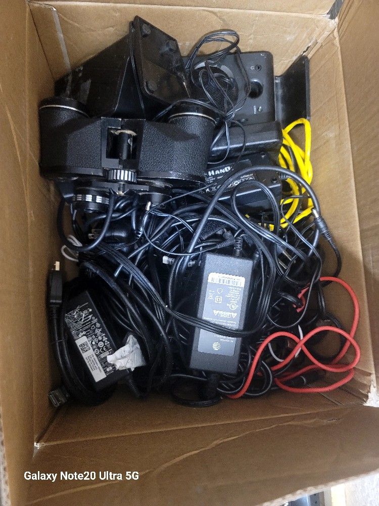 Box Full Of Cords, Chargers For Laptops Phones Etc $25 For The Box