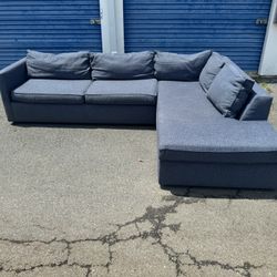 Blue gray West Elm sectional DELIVERY AVAILABLE!* 🚚
