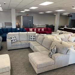 Ballinasloe Platinum Huge RAF/LAF Sectional With Chaise