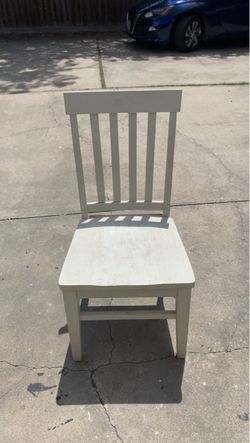 White Heavy Wooden Chairs
