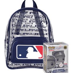 Funko Pop! Jackie Robinson Fun On The Run & MLB Stadium Backpack + Hardstack