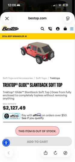 Jeep wrangler jku soft top
