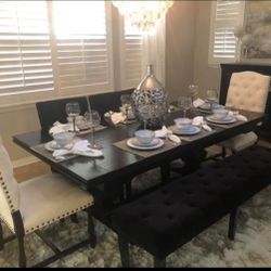 Dinner Chairs & Bench 