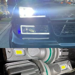 LED Headlight Bulbs, High Lumens High Wattage 6000K White LED Headlights Conversion Kit, Waterproof, Brightest Halogen Replacement 2 Year Warranty LED