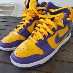 Nike Dunk High Lakers Size 10