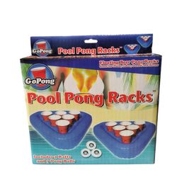 GoPong Pool Pong Rack Floating Beer Pong Set, New!