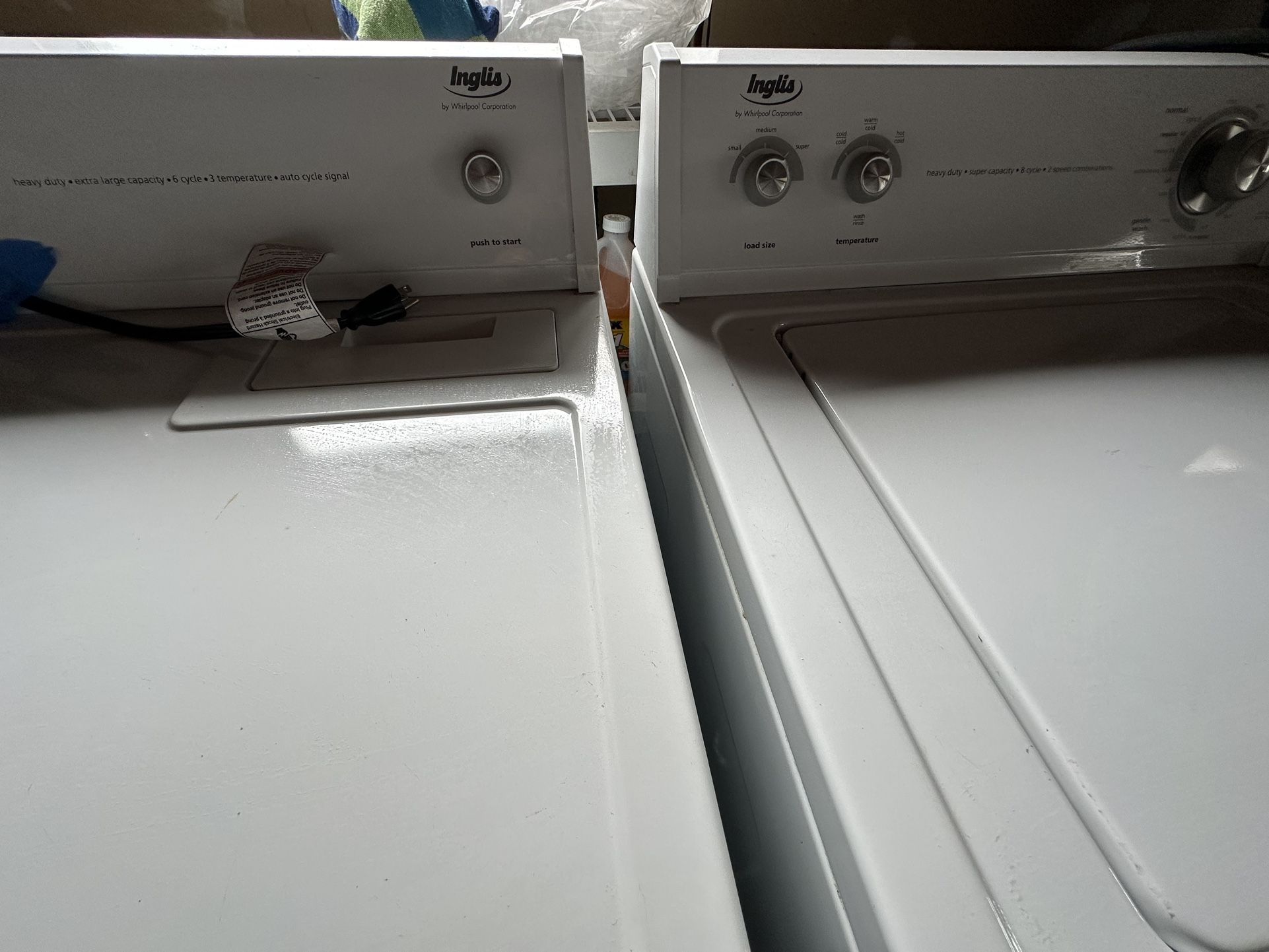 Washer and dryer in good condition,   