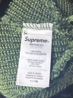 Supreme New York City Green Knit Sweater