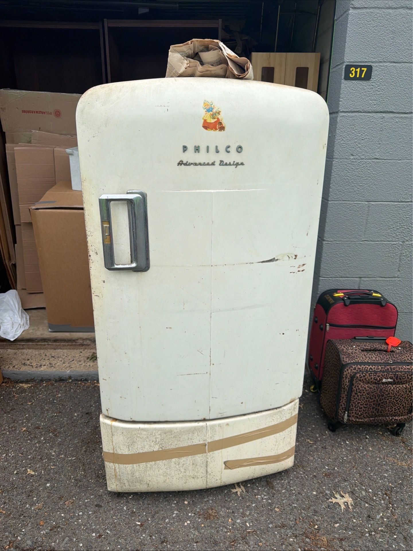 Vintage Philco Refrigerator Antique Retro Fridge