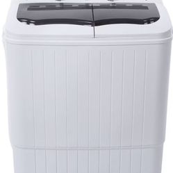 Washing Machine, 14.3 lbs Twin Tub Washer Machine and Dryer Gray