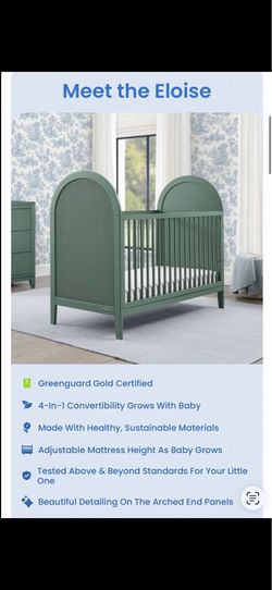 Crib/ Eloise 4in1 Convertible Crib/ baby/ toddler/ kids/ nursery: bedroom/ bed/ furniture/ new