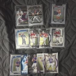 Drake Maye Jj McCarthy Bo Nix Cj Stroud Football Cards Rookie Lot 