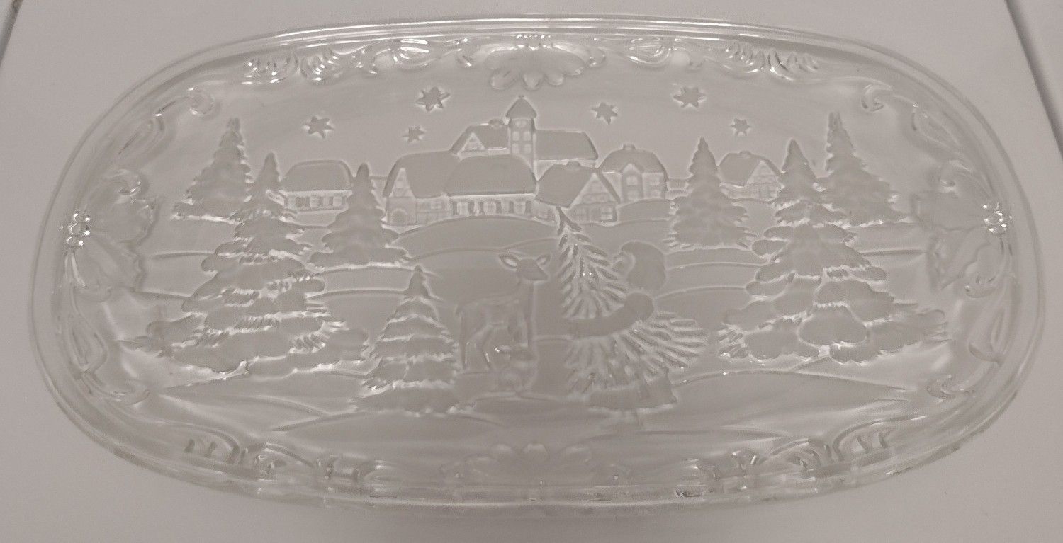 Christmas Glass Platter 