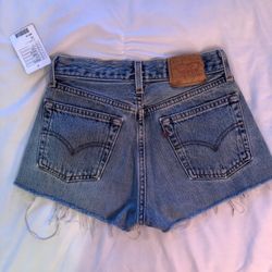 NWT - Levi's Denim Cut-Off Shorts - Size XS, Patchwork Details