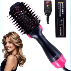 New-4-in-1 Hair Dryer Brush - Ionic Ceramic Titanium Brush Blow Dryer Hot Air Styler for Frizz-Free Blowouts, Salon Volumizer & Straightener with ALCI