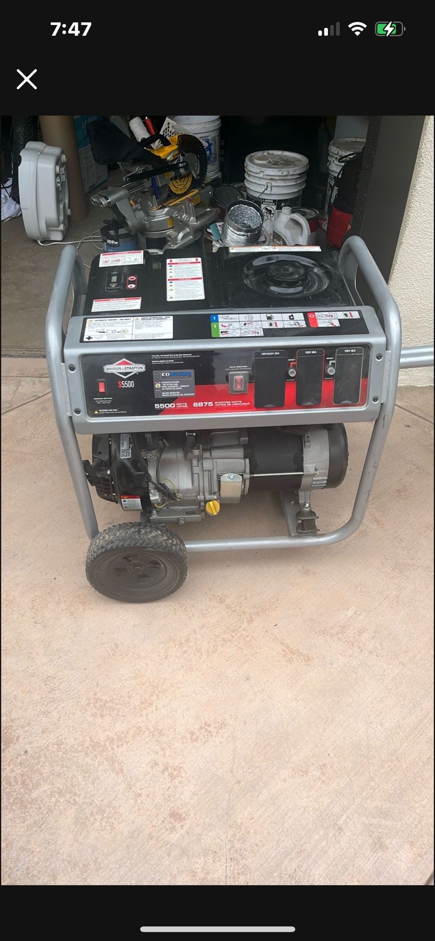 Briggs and Stratton 5500 Watt Generator