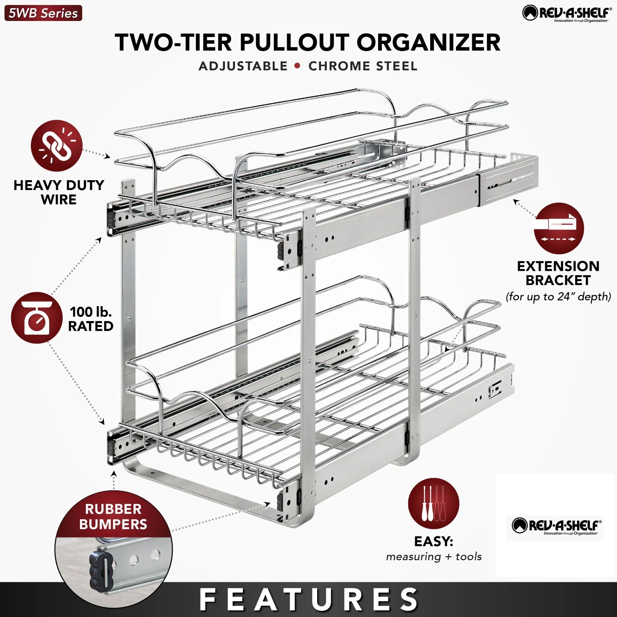 Pull Out Shelves Rev a Shelf 100 Pound Capacity.