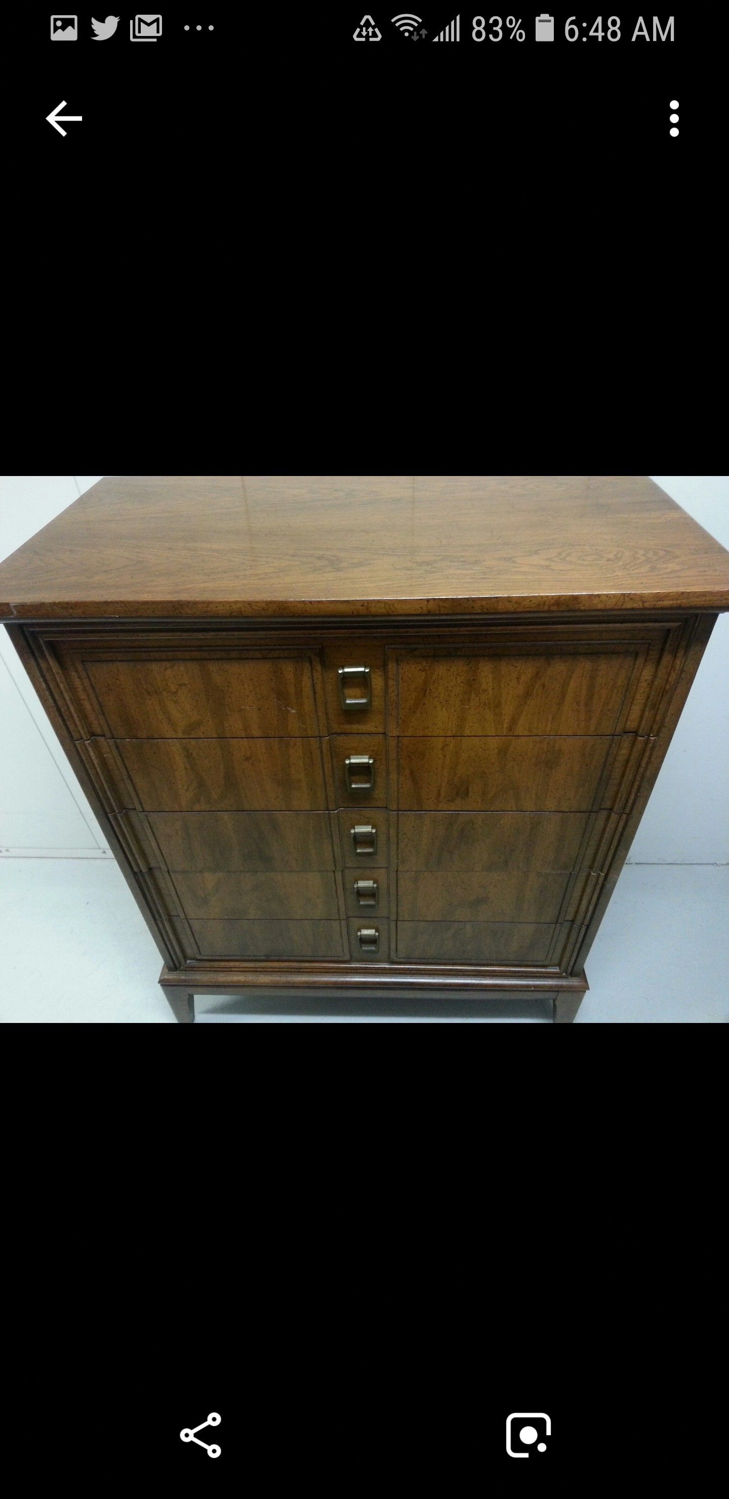 ANTIQUE TALLBOY DRESSER & KING HEADBOARD