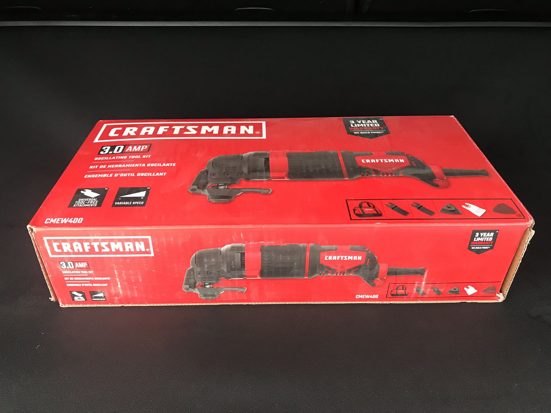 CRAFTSMAN 14-Piece Corded 3-Amp Variable Speed Oscillating Multi-Tool Kit with Soft Case
