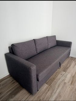 Gray Pull-Out Sleeper Sofa Bed – Approx. 90