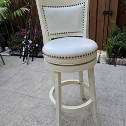Bar Stools White 30" To Top Of Seat & 44" Total height.